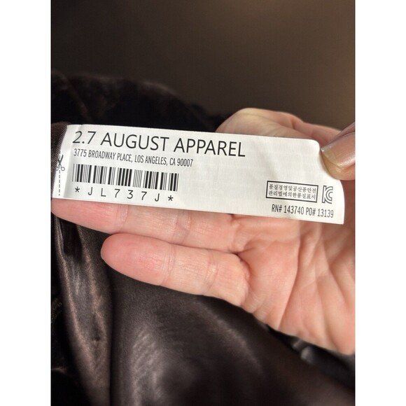 Endless Rose Velvet Blazer Large Brown Single Breasted Boyfriend Relaxed Lined - Picture 6 of 12